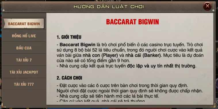 Baccarat BigWin Livestream Tại B52 Club Sân Chơi Đẳng Cấp Cho Mọi Tay Bài Chuyên Nghiệp