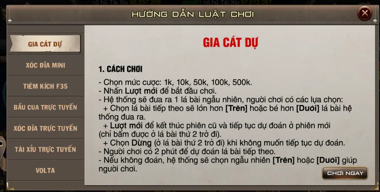 Khám Phá Trò Chơi Mini Gia Cát Dự Tại B52 Club Cơ Hội Trúng Thưởng Tiền Tỷ