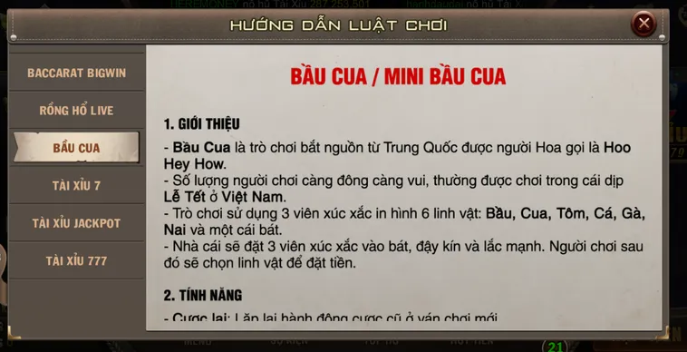 Siêu Phẩm Minigame Mini Bầu Cua Tại B52 Club Trải Nghiệm Đỉnh Cao Nhận Thưởng