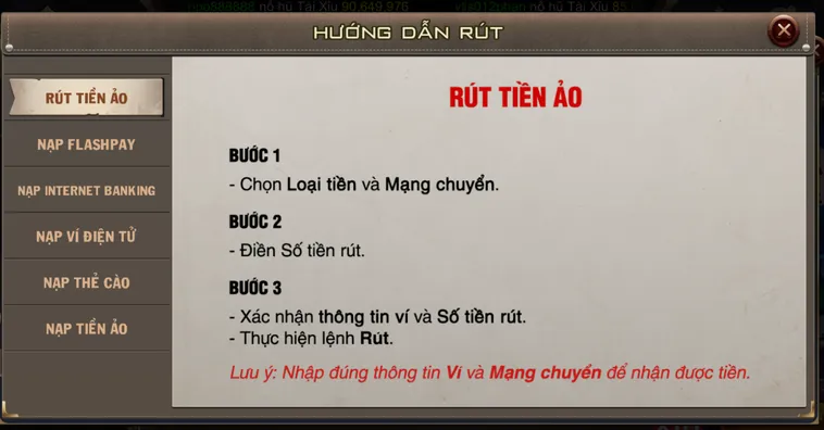 Hướng Dẫn Rút Tiền B52 Club An Toàn Nhanh Chóng Về Tài Khoản Ngân Hàng