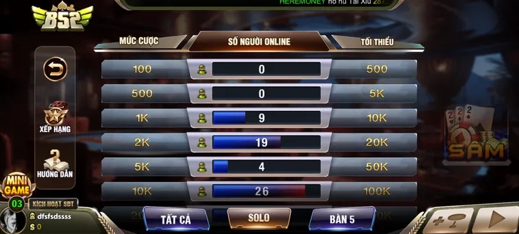 Chinh Phục Đỉnh Cao Sâm Lốc Tại B52 Club Với Tỷ Lệ Thắng Cực Lớn
