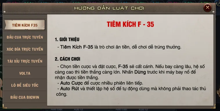 Trải Nghiệm Đỉnh Cao Cùng Minigame Tiêm Kích F35 Tại B52 Club Đầy Kịch Tính