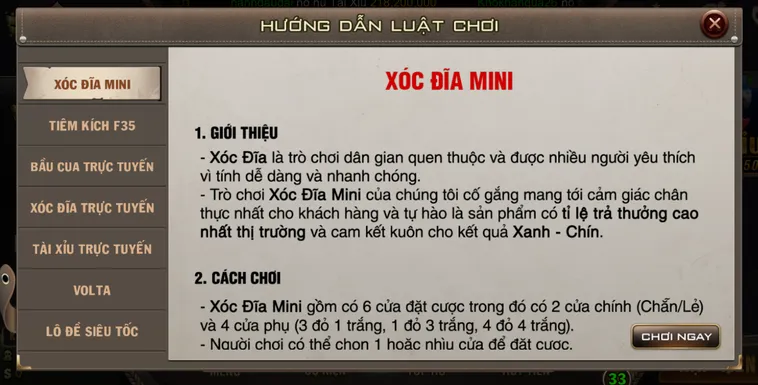 Minigame Xóc Dĩa Mini Tại B52 Club Đỉnh Cao Cá Cược Với Lối Chơi Siêu Tốc