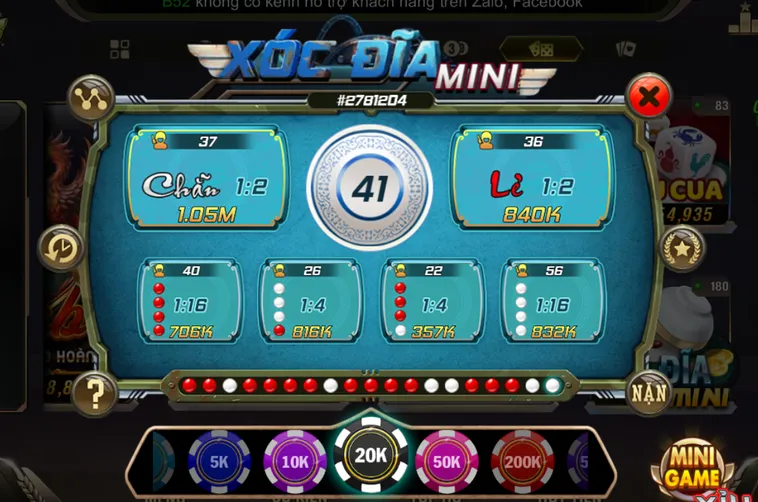 Minigame Xóc Dĩa Mini Tại B52 Club Đỉnh Cao Cá Cược Với Lối Chơi Siêu Tốc